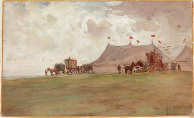 Landscape with Tents by John Atkinson